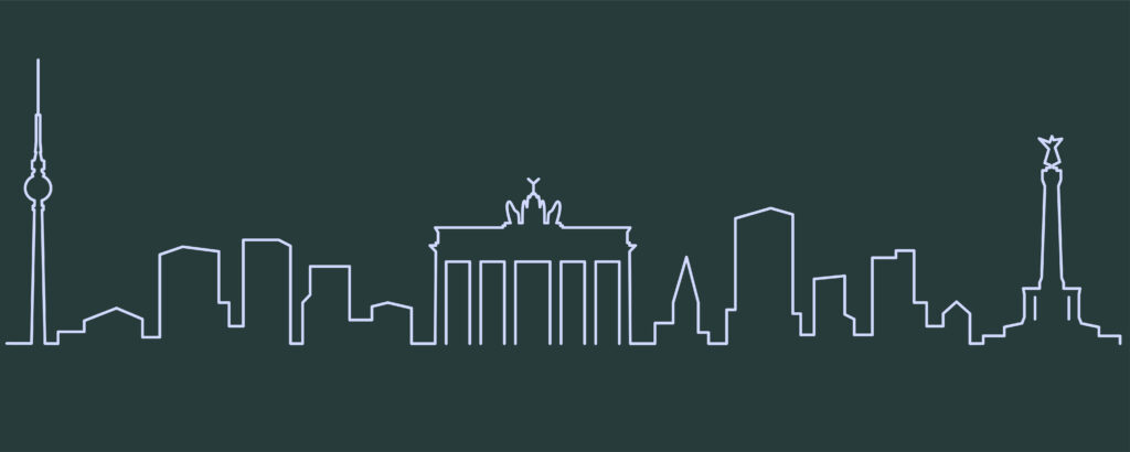 Berlin Single Line Skyline
